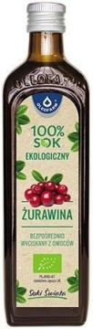 100% sok ekologiczny Żurawina, 490 ml (Oleofarm)