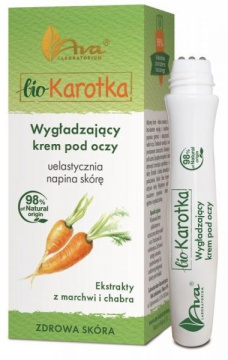 Ava Bio Karotka wygładzający krem roll-on pod oczy, 15 ml