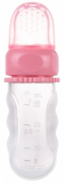 Canpol babies tubka silikonowa do podawania musu i owoców (56/110) różowa, 1 szt