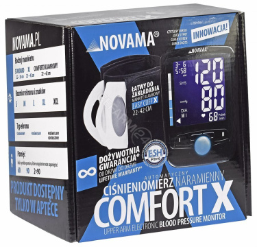 Ciśnieniomierz Novama Comfort X, automatyczny naramienny z mankietem klamrowym, 1 sztuka