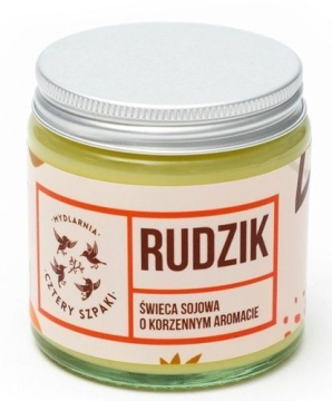 Cztery Szpaki Rudziki - naturalna świeca sojowa o korzennym aromacie 100 g