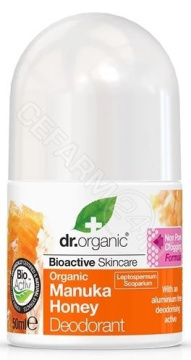 Dr.Organic Manuka Honey dezodorant w kulce z organicznym miodem manuka, 50 ml