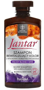 Jantar szampon rewitalizujący kolor do włosów siwych i blond, 330 ml
