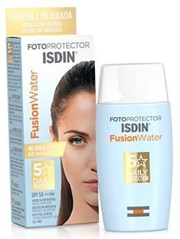 Fotoprotector Isdin Fusion Water SPF 50 UVB UVA krem do twarzy z bardzo wysoką ochroną przeciwsłoneczną spf50, 50 ml