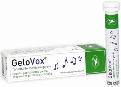 Gelovox o smaku porzeczkowo - mentolowym, 20 tabletek do ssania