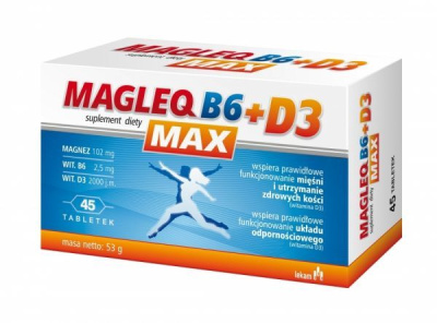 MagleQ B6 Max + D3, 45 tabletek