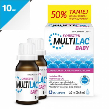 Multilac Baby synbiotyk krople 2 x 5 ml
