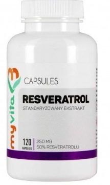 MyVita Resveratrol standaryzowany ekstrakt, 120 kapsułek