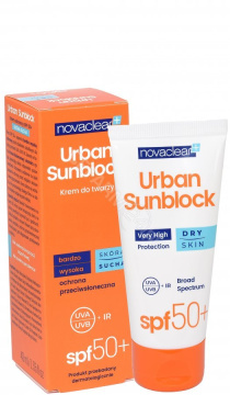 Novaclear Urban Sunblock krem ochronny do twarzy SPF 50+  do skóry suchej 40 ml