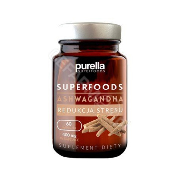 Purella Superfoods Ashwagandha Redukcja stresu, 60 kapsułek
