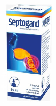 Septogard 1,5 mg/ml aerozol do stosowania w jamie ustnej, 30 ml
