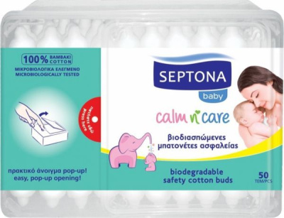 Septona baby papierowe patyczki higieniczne dla dzieci, 50 szt