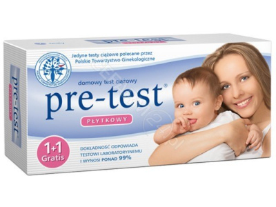 Test ciążowy pre-test płytkowy, dwupak (2 sztuki)