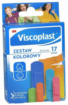 Viscoplast Zestaw plastrów kolorowych,  17 sztuk