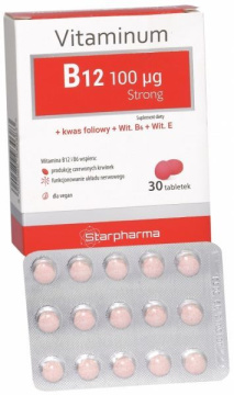 Vitaminum B12 100 μg Strong, 30 tabletek