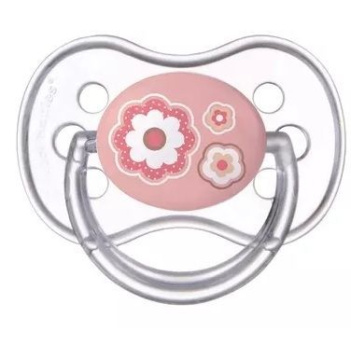 Canpol smoczek uspokajający, silikonowy, symetryczny, Newborn baby, pink, 0-6 miesięcy, 22/580, 1 sztuka