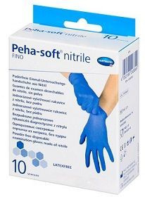 Rękawiczki Peha-Soft nitrile fino, nitrylowe, niejałowe, bezpudrowe, rozmiar L, 10 sztuk