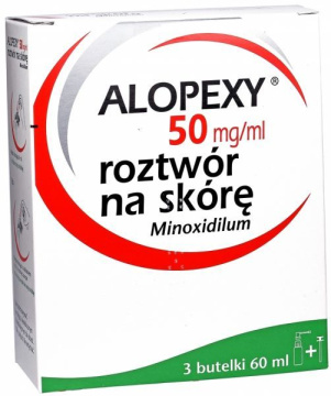 Alopexy 5% roztwór na skórę, 3 x 60 ml