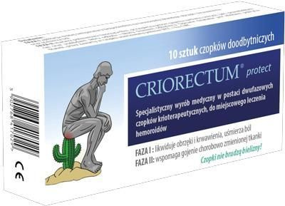 Criorectum Protect czopki doodbytnicze, 10 sztuk