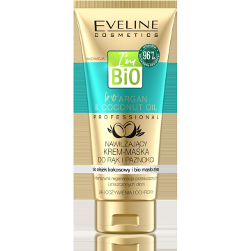 Eveline Bio Argan & Coconut Oil Nawilżający Krem-maska do rąk i paznokci 100ml