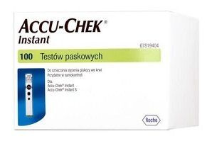 Accu-Chek Instant, test paskowy do glukometru, 100 sztuk