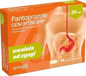 Pantoprazole Genoptim SPH 20mg, 14 tabletek
