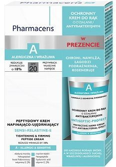 Pharmaceris A Sensi-Relastine-E krem peptydowy 50ml + Antiseptic-Protect, krem antybakteryjny do rąk 50ml