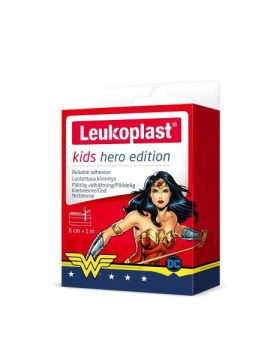 Leukoplast Kids plastry dla dzieci Hero Edition (Wonder Woman) 6cm x 1 m