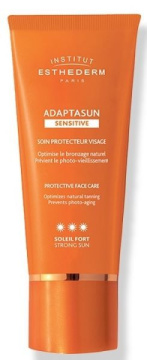 Institut Esthederm Adaptasun Sensitive krem ochronny do twarzy przyspieszający opalanie, do skóry normalnej 50 ml