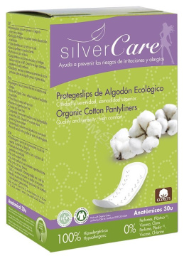 Masmi Silver Care wkładki higieniczne o anatomicznym kształcie – 100% bawełny organicznej, 30 sztuk