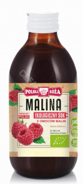 Polska Róża, ekologiczny sok z owoców malin, 250 ml