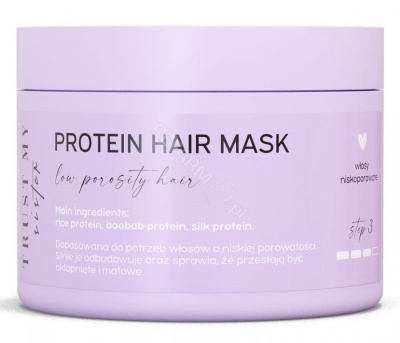 Nacomi Trust My Sister, proteinowa maska do włosów niskoporowatych, 150 g