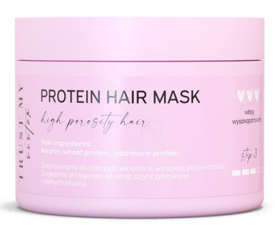 Nacomi Trust My Sister, proteinowa maska do włosów wysokoporowatych, 150 g