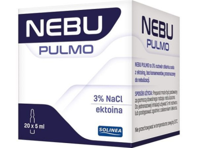 Nebu Pulmo roztwór roztwór soli NaCl 3% z ektoiną, 20 ampułek po 5 ml