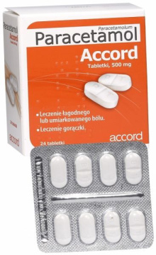 Paracetamol Accord 500 mg x 24 tabl