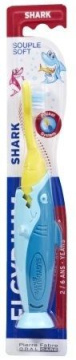 Elgydium Pocket Kids Shark, szczoteczka do zębów dla dzieci 2-6 lat, 1 sztuka