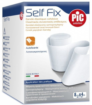 PIC SelfFix, samoprzylepny bandaż  8 cm x 4 m, elastyczny, 1 sztuka