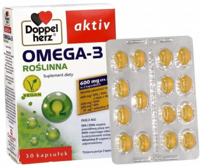 Doppelherz aktiv Omega-3 roślinna   30 kapsułek