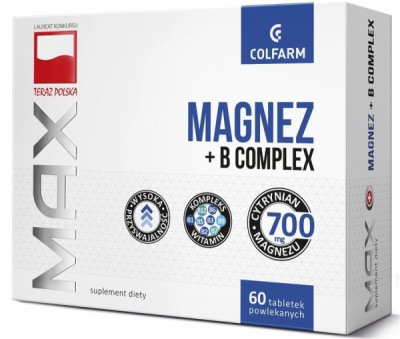 Magnez + b complex, 60 tabletek