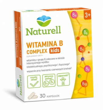 Naturell Witamina B complex kids, 30 kapsułek