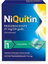 NiQuitin 21mg/24h przezroczysty, 7 plastrów