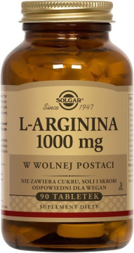 SOLGAR L-arginina 1000 mg  90 tabletek