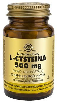 SOLGAR L-cysteina 500 mg 30 kapsułek