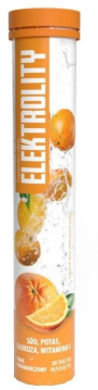 Elektrolity, smak pomarańczowy, 20 tabletek musujących (Unipro)