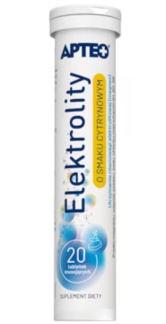 Apteo, Elektrolity o smaku cytrynowym, 20 tabletek musujących