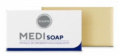 EcoCera MediSoap, mydło antybakteryjne w kostce ze srebrem koloidalnym, 100g