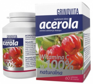 Zdrovit Grinovita Acerola 60 tabletek do ssania