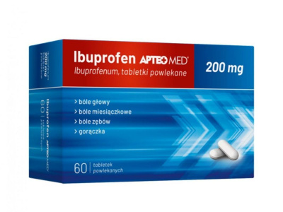 Apteo Med, Ibuprofen 200 mg, 60 tabletek powlekanych