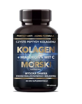 Intenson Kolagen Morski + Hialuron + Witamina C, 90 tabletek
