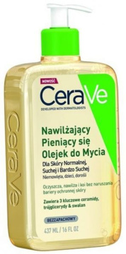 CeraVe nawilżający pieniący olejek do mycia twarzy i ciała, 473 ml